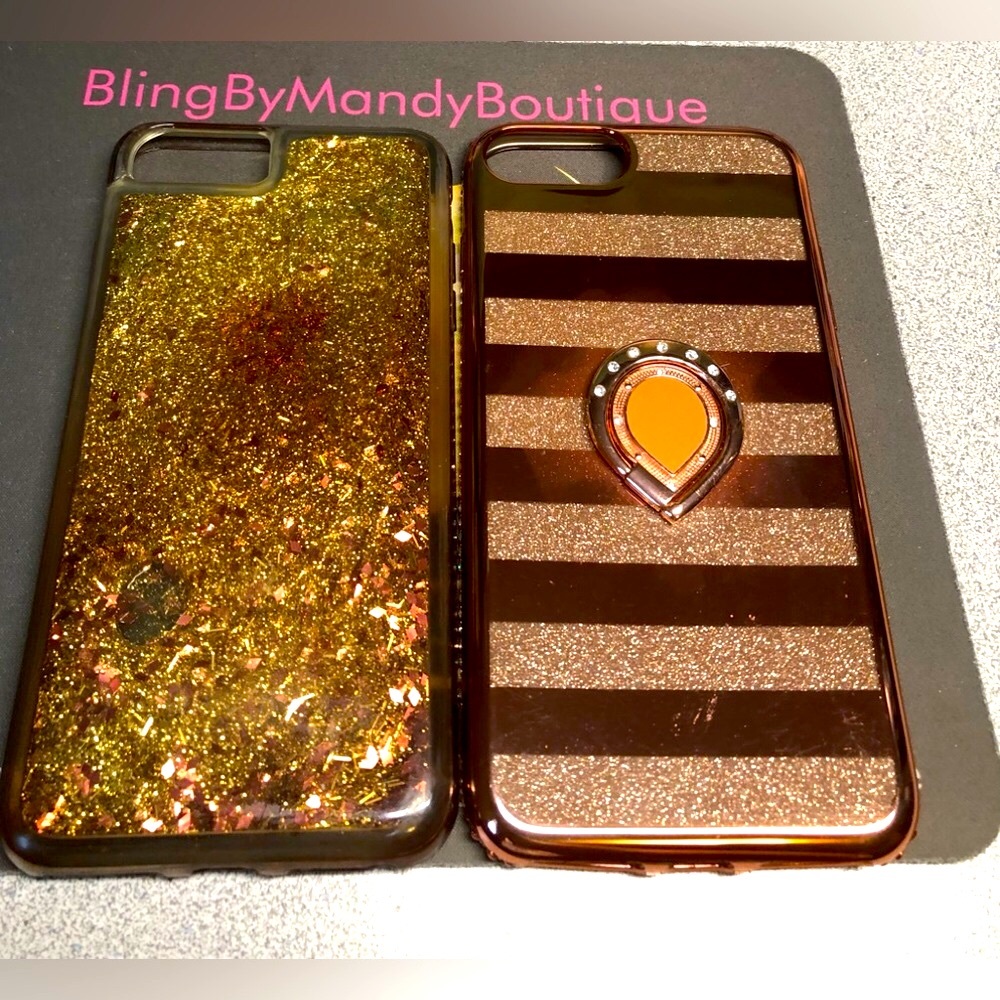 2/20 Lot of 2 - 7/8iphone plus case-glitter